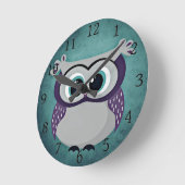 Wees niet blauw Owl Ronde Klok (Hoek)