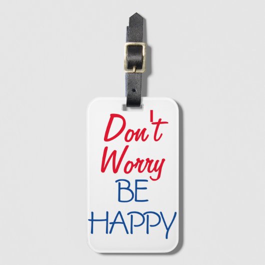 Wees niet blij bagagelabel (Voorkant (verticaal))