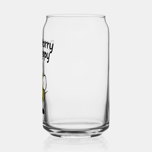 Wees niet blij blikvorm glas (Links)