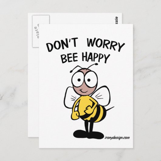 Wees niet blij briefkaart (Voorkant / Achterkant)