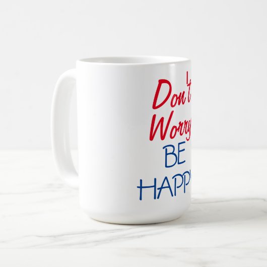 Wees niet blij koffiemok (Voorkant links)