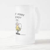 Wees niet blij matglas bierpul (Voorkant rechts)