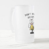 Wees niet blij matglas bierpul (Voorkant links)