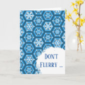 Wees niet blij met Snowflakes en Snowball Kaart (Gele Bloem)