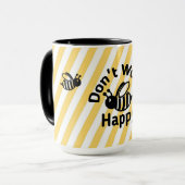 Wees niet blij mok (Voorkant links)