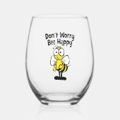 Wees niet blij wijnglas zonder voet (Voorkant)