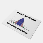Wees niet boven de gemiddelde Humor voor statistie Deurmat (Schuin)