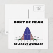 Wees niet boven het gemiddelde (Humor Statistiek) Briefkaart (Voorkant / Achterkant)