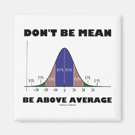 Wees niet boven het gemiddelde (Humor Statistiek) Magneet