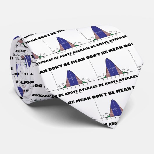 Wees niet boven het gemiddelde (Humor Statistiek) Stropdas (Opgerold)