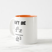 Wees niet de derde afgeleide Jerk Wiskunde Student Tweekleurige Koffiemok (Voorkant links)