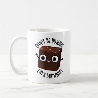 Wees niet Downie, eet een brownie positieve voedse Koffiemok