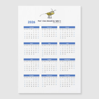 Wees niet gebonden magnetische koelkast kalender