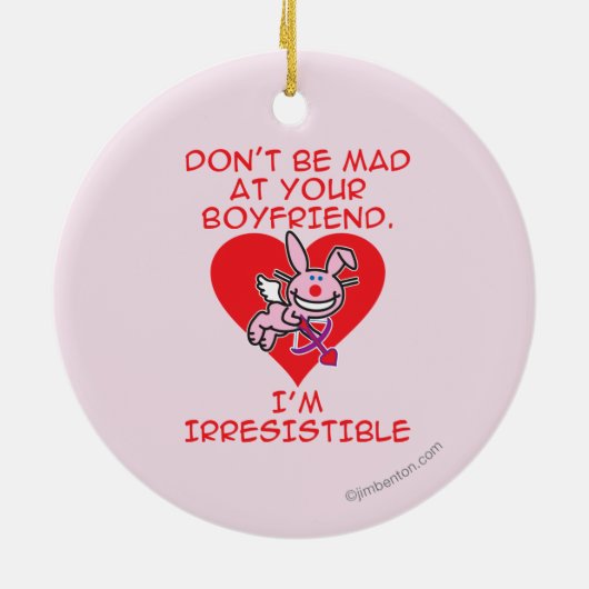 Wees niet gek keramisch ornament (Achterkant)