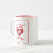 Wees niet gek tweekleurige koffiemok (Voorkant links)