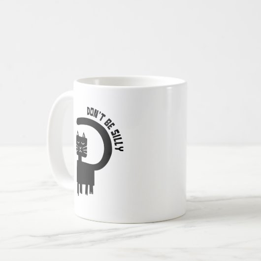 Wees niet Gekke Coffee Humor Funny Cat Witty Koffiemok (Voorkant links)