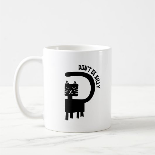 Wees niet Gekke Coffee Humor Funny Cat Witty Koffiemok (Links)