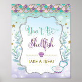 Wees Niet Gelijkmatig Zeemeermin Favorieten Bord N Poster (Voorkant)