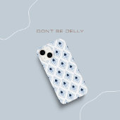 Wees niet jelly Blue Jellyfish Damask Case-Mate iPhone Case