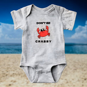 Wees niet kribbig Grappig rode krab baby body'tj Romper