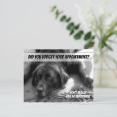 Wees niet lui Afspraak Briefkaart gemist (Staand voorkant)