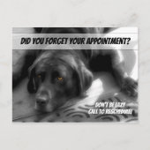 Wees niet lui Afspraak Briefkaart gemist (Voorkant)