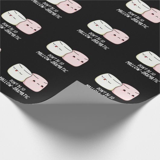 Wees niet Mallow Dramatische Marshmallow Pun Donke Cadeaupapier (Hoek)