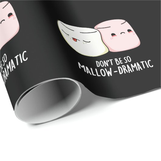 Wees niet Mallow Dramatische Marshmallow Pun Donke Cadeaupapier (Rol Hoek)