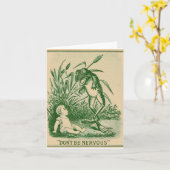 Wees niet nerveus kikker en Baby Note kaart (Gele Bloem)