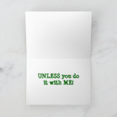 WEES NIET "ONDEUGEND" TENZIJ ** HET BIJ MIJ IS ** FEESTDAGEN KAART (Binnen)