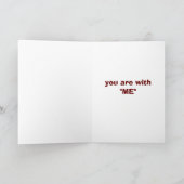 WEES NIET ONDEUGEND TENZIJ HET MET "IK" KERST IS FEESTDAGEN KAART (Binnen)