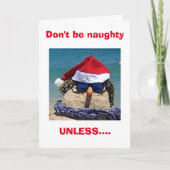 WEES NIET ONDEUGEND TENZIJ HET MET "IK" KERST IS FEESTDAGEN KAART (Voorkant)