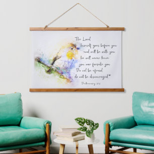 Wees niet ontmoedigd, aquarel vogel hangend wandkleed