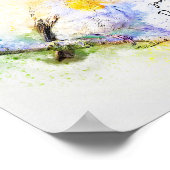 Wees niet ontmoedigd, aquarel vogel poster (Hoek)