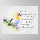 Wees niet ontmoedigd, aquarel vogel poster (Voorkant)