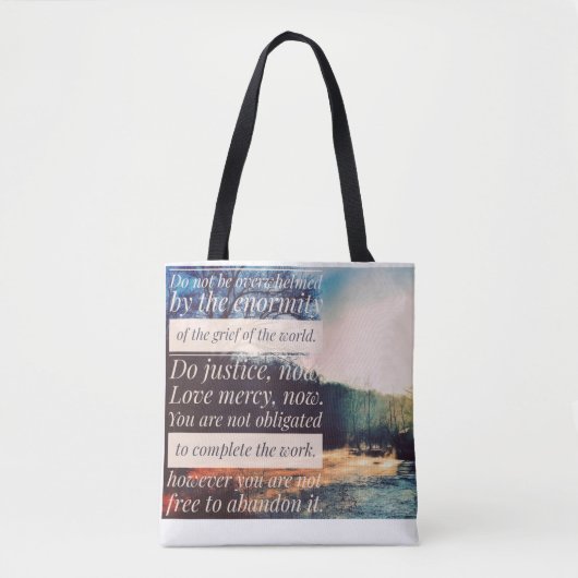 Wees niet overweldigd tote bag (Voorkant)
