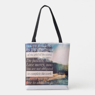 Wees niet overweldigd tote bag