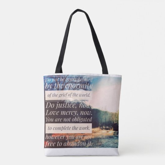 Wees niet overweldigd tote bag (Achterkant)