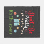 Wees niet prikkelbaar - Grappige Kerstmis Fleece Deken (Voorkant (Horizontaal))