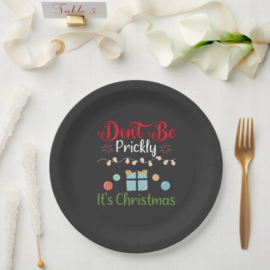 Wees niet prikkelbaar - Grappige Kerstmis Papieren Bordje (Huwelijk)