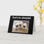 WEES NIET "SCHAAPACHTIG" BIJ "60" ZEGT SCHAPEN!!! KAART (Gele Bloem)