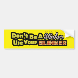 Wees niet stinkend met je oogklep. bumpersticker