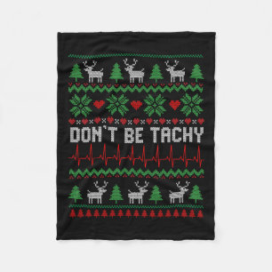 Wees niet Tachy Cardiac Nurse Ugly Christmas Cardi Fleece Deken