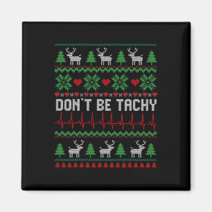 Wees niet Tachy Cardiac Nurse Ugly Christmas Cardi Magneet