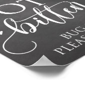 Wees niet te beten met een gebeugel poster (Hoek)