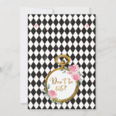 Wees niet te laat Alice in het Wonderland Vrijgeze Kaart (Achterkant)