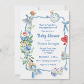 Wees niet te laat Alice in Wonderland Baby shower Kaart (Voorkant)