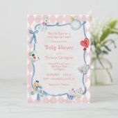 Wees niet te laat Alice in Wonderland Roze Baby sh Kaart (Staand voorkant)
