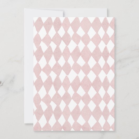 Wees niet te laat Alice in Wonderland Roze Baby sh Kaart (Achterkant)