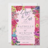 Wees niet te laat  Alice in Wonderland Wedding Kaart (Voorkant)